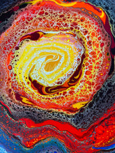 Load image into Gallery viewer, The Lumos Gallery, artist Teresa Soler, Inner Light, large acrylic fluid art painting closeup  Edit alt text

