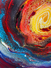 Load image into Gallery viewer, The Lumos Gallery, artist Teresa Soler, Inner Light, large acrylic fluid art painting closeup  Edit alt text
