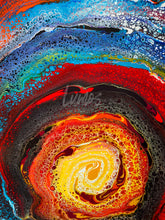 Load image into Gallery viewer, The Lumos Gallery, artist Teresa Soler, Inner Light, large acrylic fluid art painting closeup  Edit alt text
